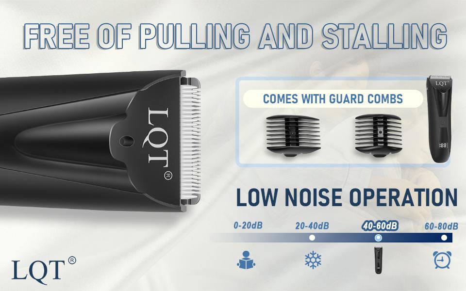 LQT Electric Body Hair Trimmer for Men and Women, Rechargeable Cordless Groin Hair Trimmer with LCD Display,  Leg, Armpit, Chest Hair, Home Salon Use, Ergonomic Design, Ideal Gift for Him Her, Safe Body Hair Removal Tool for Sensitive Skin