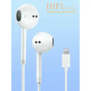 Wired In-Ear Headset with Line Control, Audio Earbuds for iOS Smart Devices