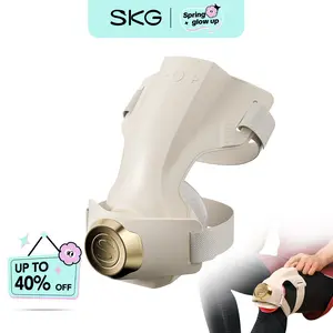 SKG Knee Massager with Heat for Pain Relief with Vibration for Joint Comfort, Cordless Heated Knee Brace with 5 Massage Modes and 3 Heating Levels, Gifts for Women Men, Parents, Friends, WS500