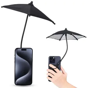 Magnetic Phone Umbrella for Sun,Smart Phone Sun Shade Shield with Bendable Design, for iPhone Switch Drone Remote Kindle Ebook Reading Screen Against Outdoor Bright Sunlight Anti-Glare Anti-Reflect Accessories Metal