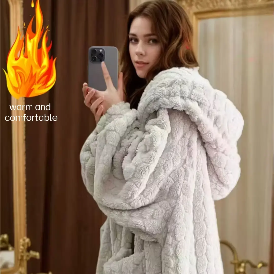 Long Wearable Blanket, Large Home Clothing, Sleepwear, Bathrobe, Thick Warm, Soft Comfy Blanket, Winter Home Essentials, Holiday Gift, Soft Fluffy Blanket