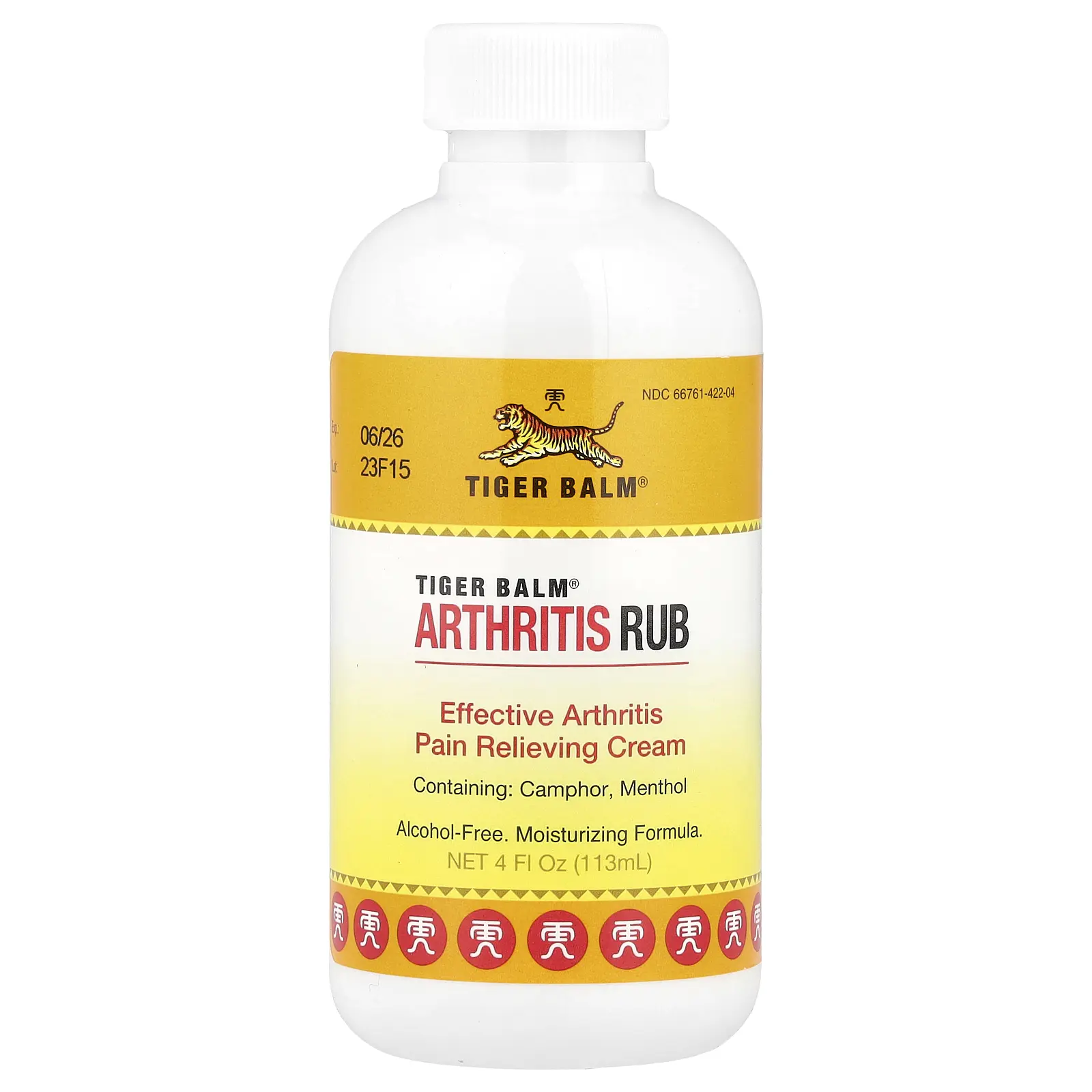 Tiger Balm Arthritis Rub, Alcohol-Free, 4 fl oz (113 ml) | HSA/FSA Eligible