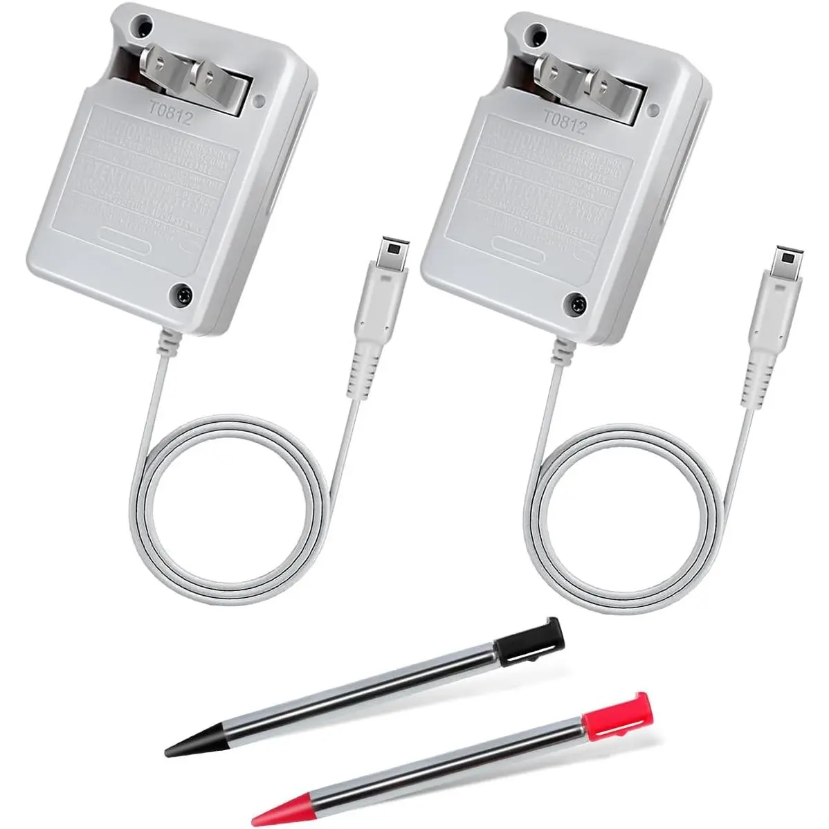 AC Adapter  Charger for Dsi Ndsi 3DS/3DSXL/ 3DS/ 3Dsll/2DS/Dsi/Dsixl 2 Pack with Stylus Pen