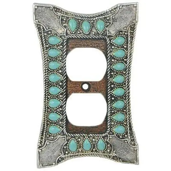 Turquoise Single Outlet Cover Wall Plate Turquoise Single Outlet Cover Wall Plate