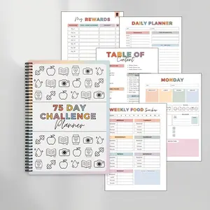 Fitness Transformation Notebook & Habit Tracker - All-in-One Wellness Journal, Self Improvement Journal, Meal Planner for Daily Goals, Meal Plans, Workout Progress & Body Measurements, Motivational Organizer with Weekly Reflection Pages