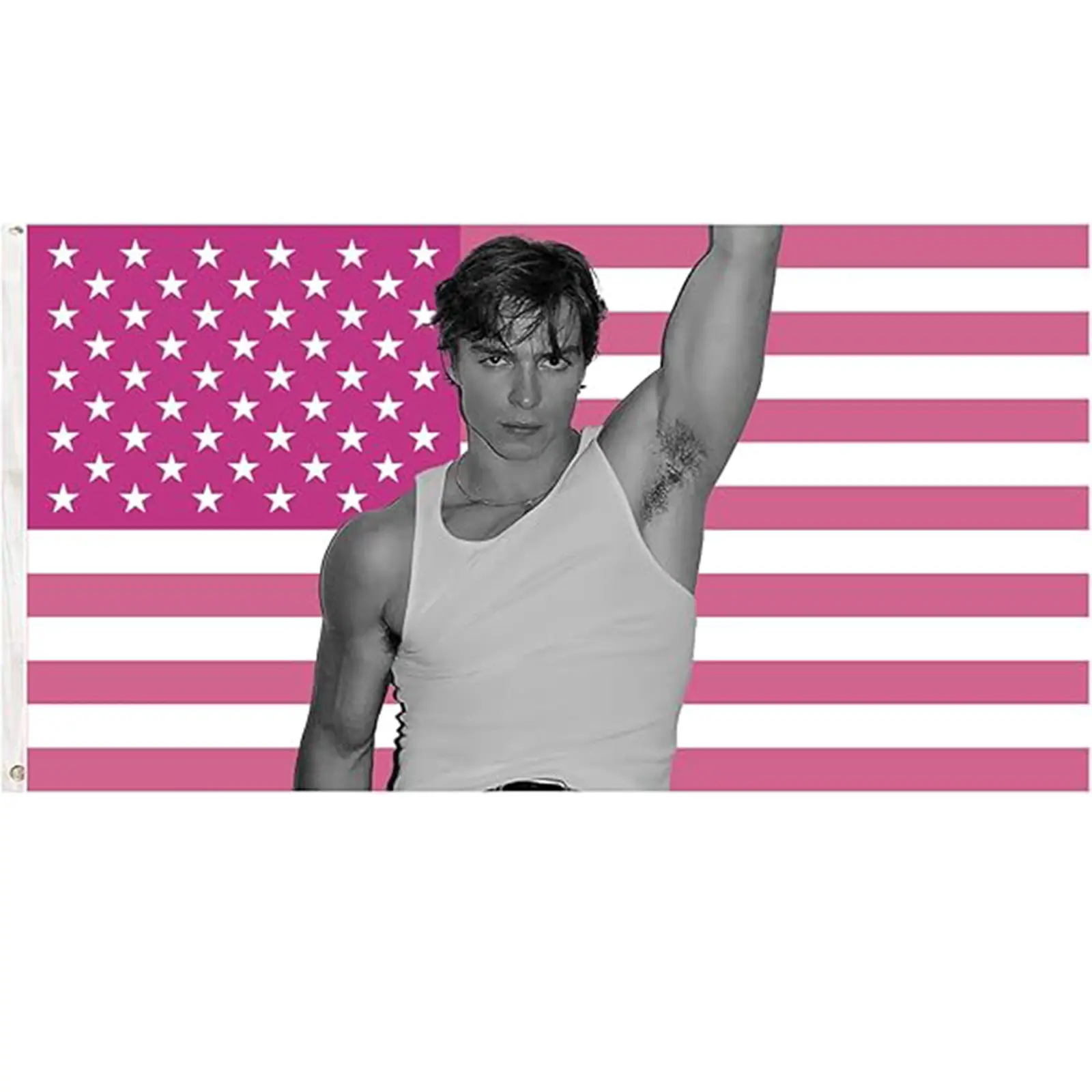 Nicholas Chavez Pink American Flag 3x5Ft Tapestry for Wall Hanging Living Room Bedroom College Dorm Men Cave Durable Banner Decor