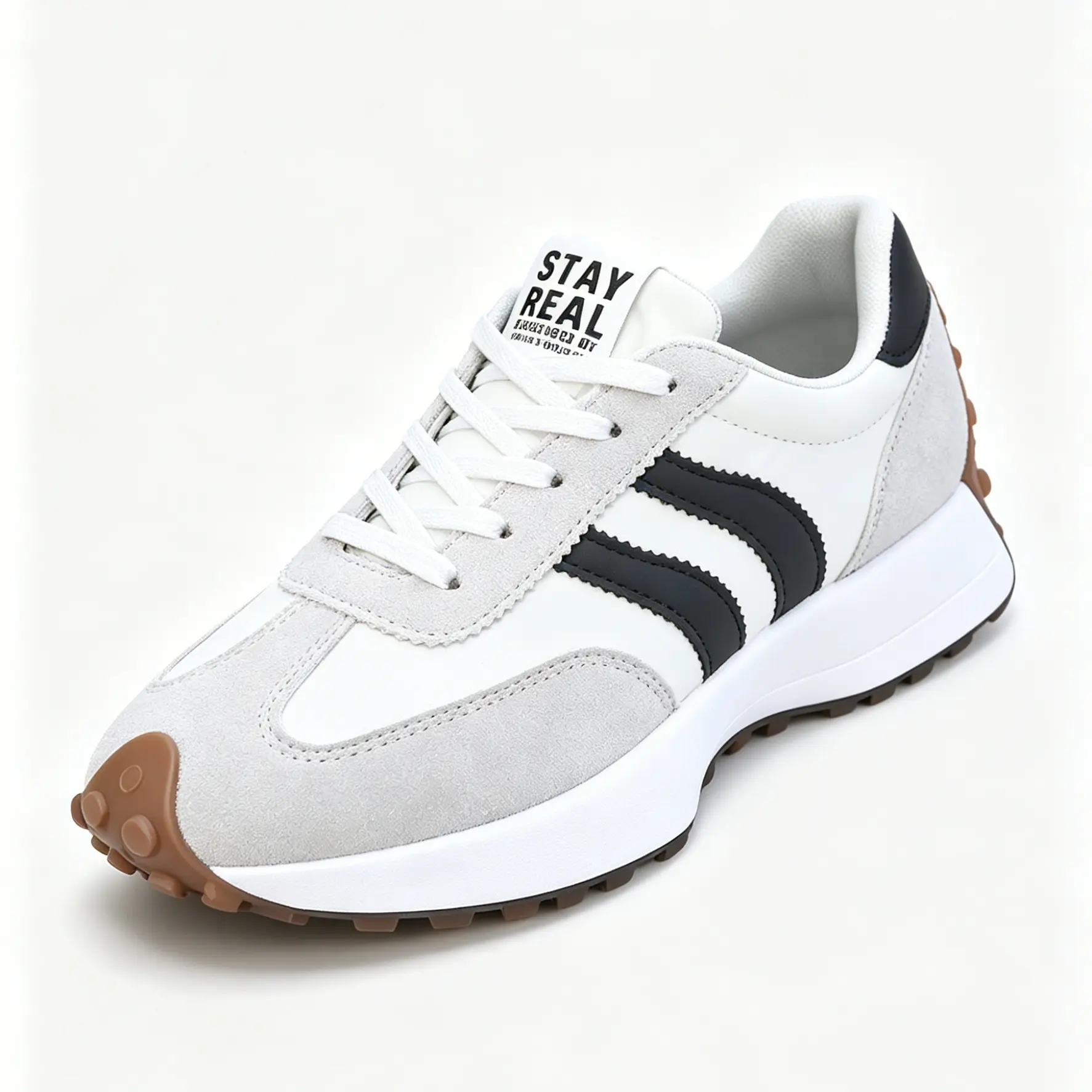 Women’s low-top athletic shoes — lace-up casual shoes with rubber cushioning soles, suitable for everyday wear, workouts, and office wear; all-season comfort design with stylish striped patterns