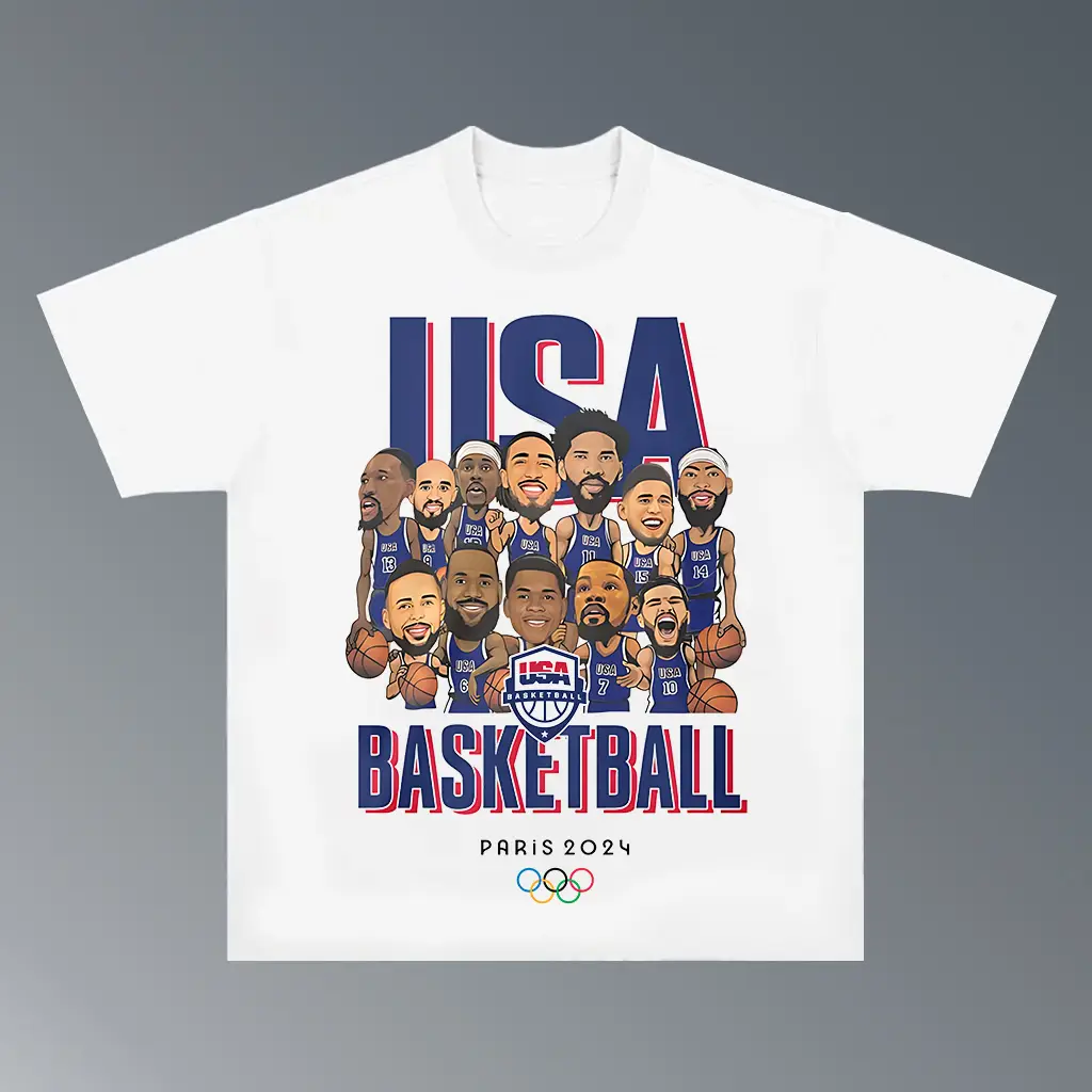 LEBRON'S T-shirt USA Basketball Olympic 2024, Hiphop Retro Vintage 90s Graphic Basketball Shirt, Basketball Fan, Team USA 2024 Shirt Clothing Menswear