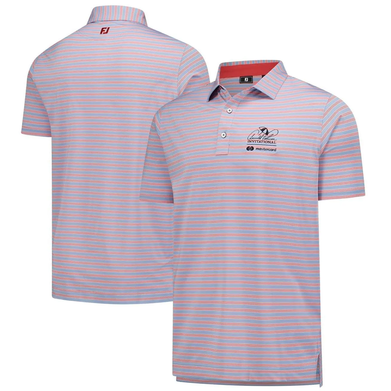 Arnold Palmer Invitational FootJoy Pinstripe Cluster Lisle Polo - Light Blue