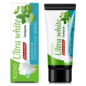 【Ten pack is cheaper】Rozino Ultra White Aloe Vera & Mint Toothpaste - Natural Ingredients for Gentle Cleaning & Brighter Smile - Daily Oral Care Solution