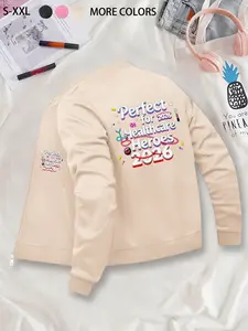 2026 Healthcare Heroes Commemorative Baseball Jacket for Medical Staff - Sports Jacket, Women's Trendy Casual Style, Suitable for Autumn and Winter Fashion