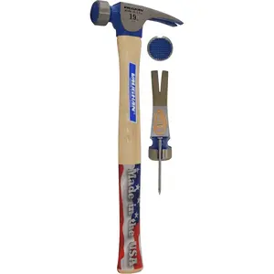 CF2 California Framer 19 oz Milled Nail Starter Made in the USA Extra Large Striking Face Rust-resistant Powder Coat Finish VN11600 Claw Hammer Hand Tools Diy Tools Clawhammer