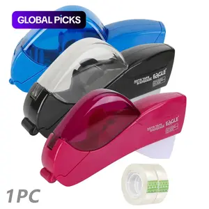 Automatic Tape Dispenser with 2 Rolls, Handheld Operation, Fits 1/2-Inch and 3/4-Inch Wide Tape, Mother's Day, Thanksgiving and Christmas Gift Wrapping, Crafts and Packaging, Crafting Versatility