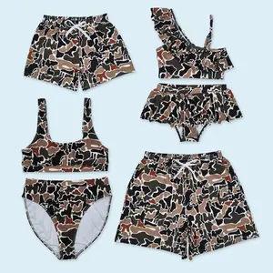 Girls Kids Camouflage Summer Swimsuit Bikini Set
