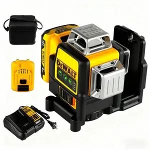 DEWALT DW089LG 12V 3x360 Green Beam Laser Level 12 Lines Horizontal Vertical Self-Leveling for Construction & Renovation