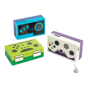 6" x 3 1/2" Gamer Party Controller-Shaped Cardstock Favor Boxes – 12 Pc.