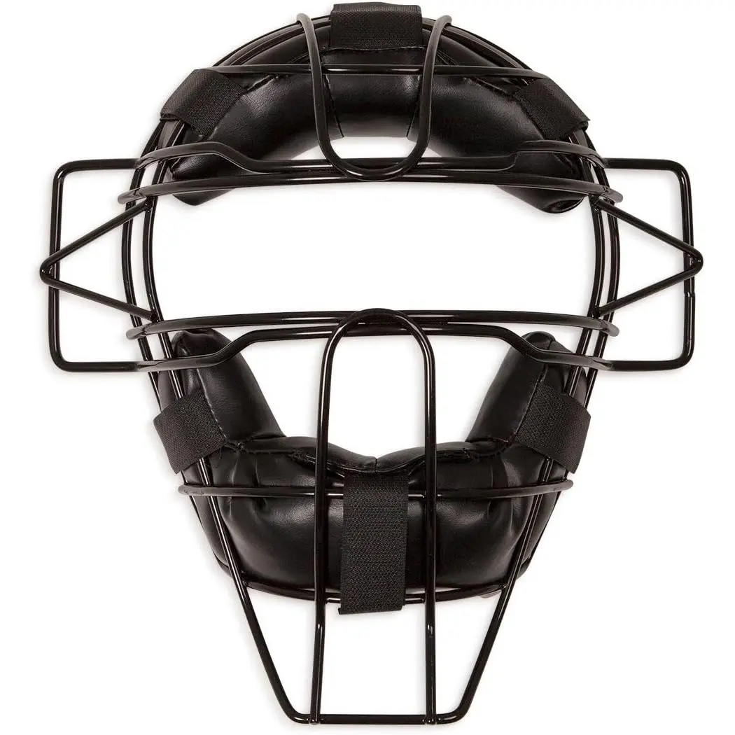 Pro Baseball Adult Mask - Umpires and Catchers - Extra Protection - Extended Guards - Adjustable Harness Baseball Mask - Adult Size,Black
