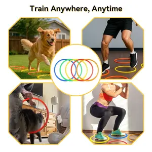 Agility Rings Set of 10, Speed and Agility Training Rings, Exercise Velocity Rings, Throwing Device Trainer, 15 Inch (approximately 38 Cm)