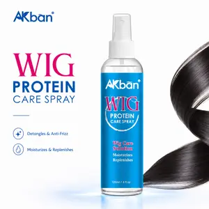 AKban Wig Protein Care Spray - Haircare Moisturizer with Hydrating Formula for Synthetic & Natural Wigs, Smooths, Reduces Frizz, Cleans, Detangles & Extends Lifespan with Fresh Scent