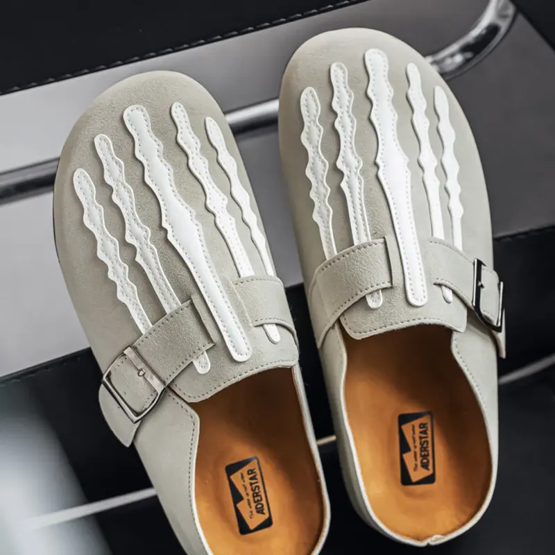 Men's Retro Thick-Bottom Round-Toe Slides - 4-Season Comfortable Indoor Home Leisure & Outdoor Walking Shoes, Casual Fashion Slippers for Boys, Boy