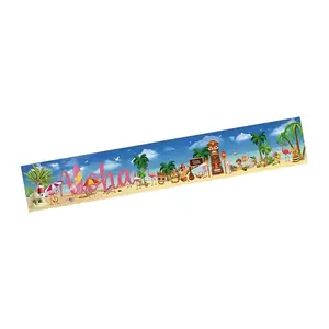Summer Birthday Banner Supplies Luau Hawaiian Party Decorations 50x300cm Tropical Beach Photo Photo Background Ornaments
