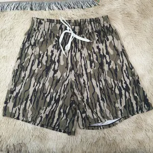 Camo printed adult men beach wear summer swim trunks