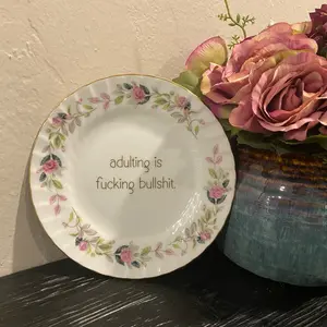 “Adulting is F… BS” plate