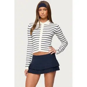 Loreen Striped Knit Cardigan