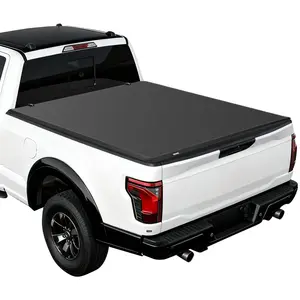 VEVOR Soft Tri-Fold Truck Bed Tonneau Cover, Compatible with 2015-2025 Ford F-150 5.5 ft (67.1 in) Bed, Waterproof Soft Folding Truck Tonneau Cover with 3-Layer PVC and Aluminum Alloy Support Bar