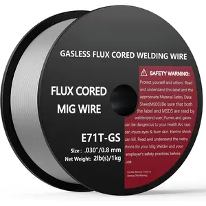 Flux Core Welding Wire .030, E71T-GS Mig Welding Wire 2-Pound Spool Gasless Mild Carbon Steel Compatible With Lincoln Miller Forney Harbor Welder