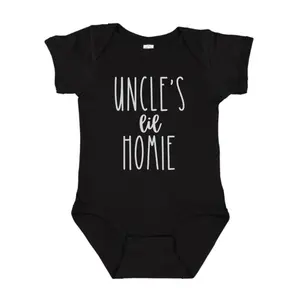 Uncle's Lil Homie Onesie, Newborn Outfit, Custom Baby Shower Gift, Funny Baby Bodysuit, Funny Baby Item