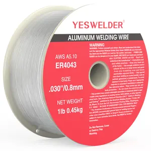 YESWELDER ER4043 .030"/.035" Diameter 1LB Spool Silicon Aluminum MIG Welding Wire