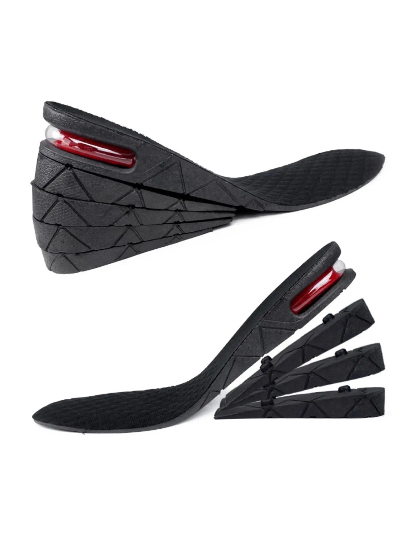 Invisible Height Increasing Removable Insole, Breathable Comfortable Shoes Insert Suitable for Mid Top Shoes and Mid Top Sports Shoes, Shock Absorptio