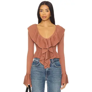 MORE TO COME Hally Sweater Top in Dusty Rose
