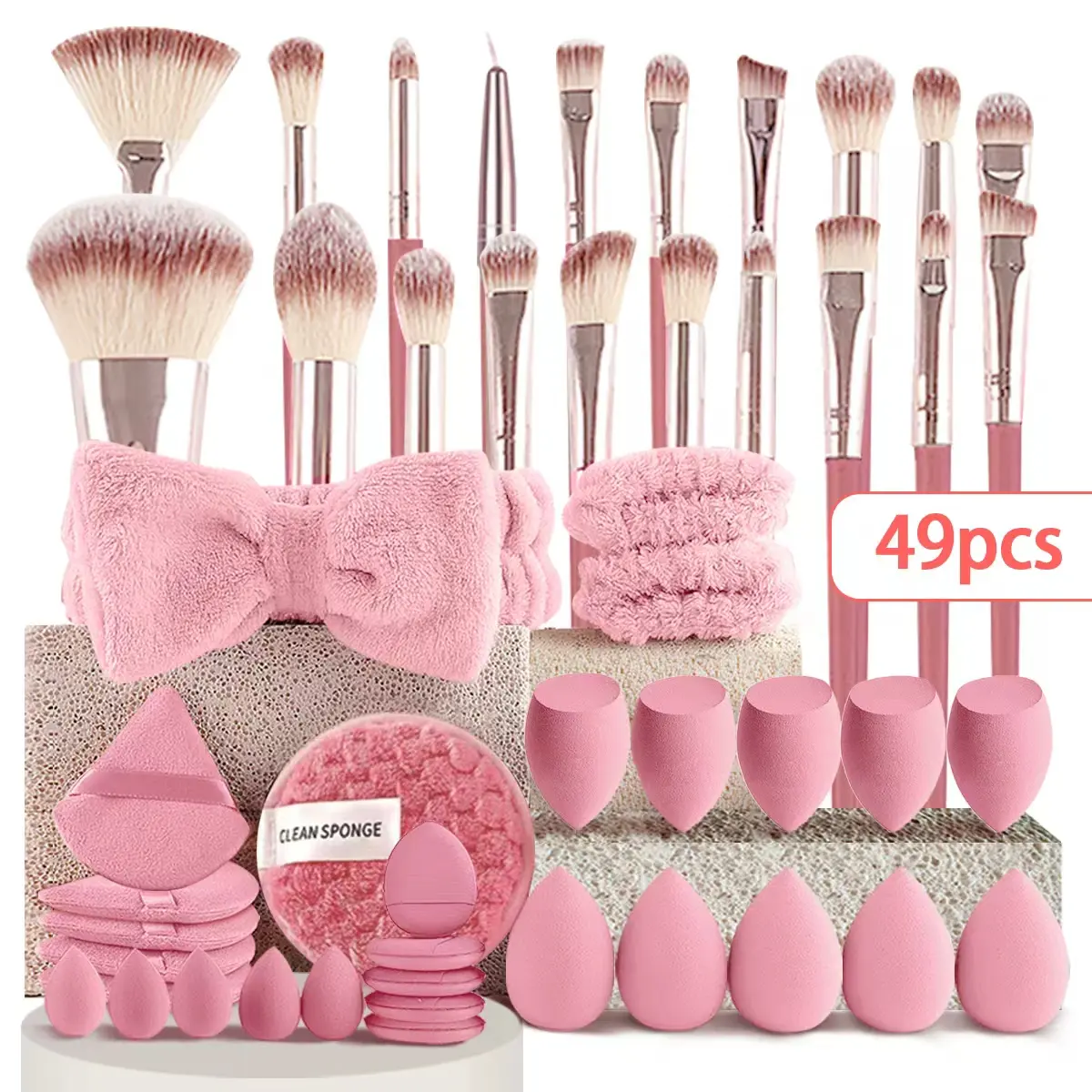 Professional Makeup Brushes Set, 49pcs Multi-functional Makeup Tool Set with Facial Makeup Accessories, Foundation Makeup Brush Kit Eye and Face Make up Brushes & Tools,familyfun