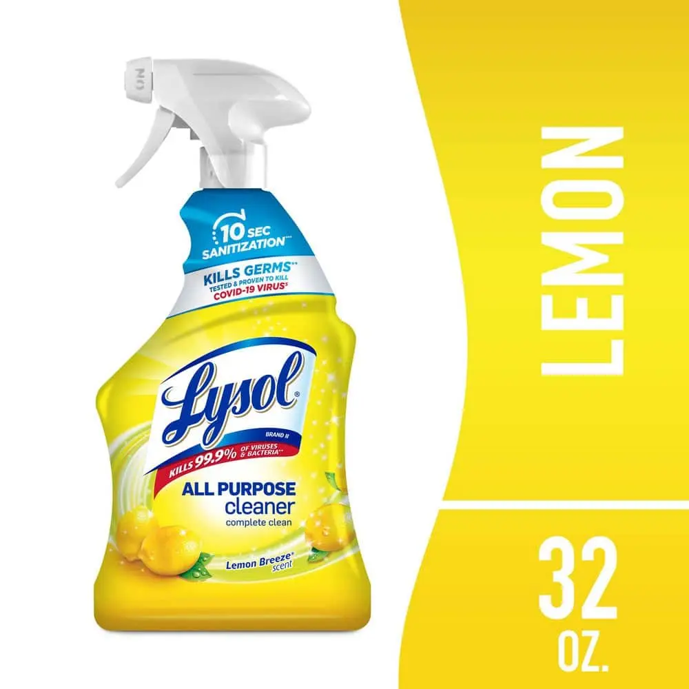 All Purpose Cleaner Spray, Disinfecting Spray, Kitchen & Bathroom Cleaner, Lemon Breeze Scent, 32 Fl oz