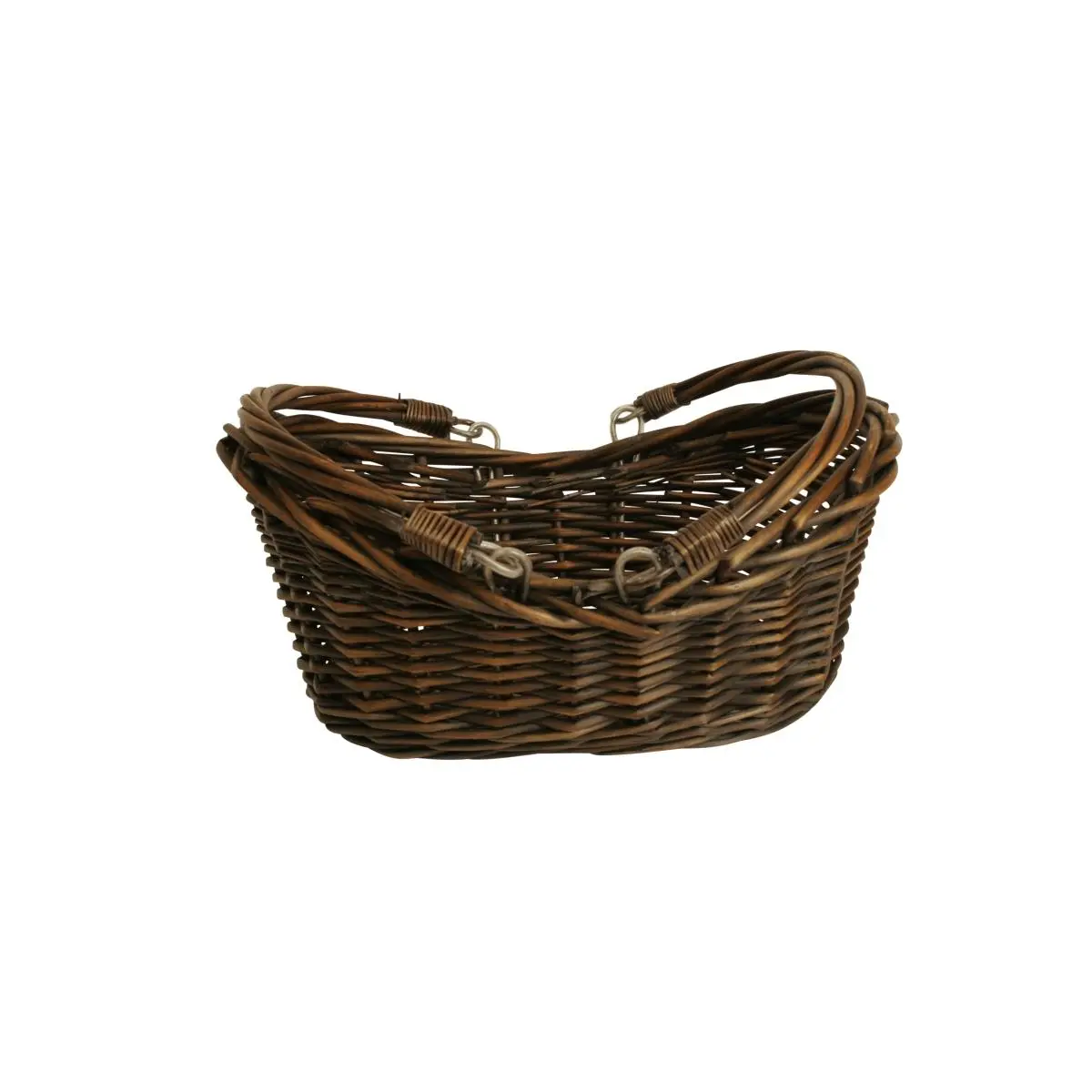 212 MAIN Dark Weave Basket (1001-SM Model) - 13.5x9.25in, Foldable Handles, Household Organizer, Home Storage Solution, Ideal Gift