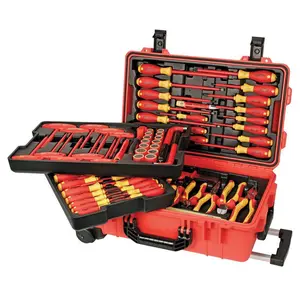 Wiha 32801 112 Piece Master Electrician's Insulated Tools Set In Rolling Hard Case