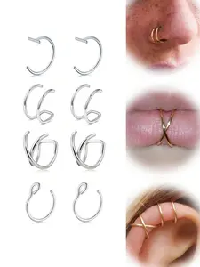 Fake Lip Piercing, Fake Lip Ring, Fake Nose Ring, Fake Snake Bites, Faux Lip Rings, Fake Snake Bite Piercing Clip, Lip Ring, Ear Cuff Earrings, Spiral Nose Ring, Nose Ring Jewelry