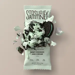Stars + Honey | The Protein Bar – Mint Cookies and Cream - All natural ingredients. Gluten Free, Dairy Free, Soy Free and no sugar alcohol sweeteners.