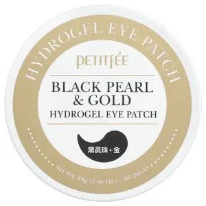 Petitfee Black Pearl & Gold Hydrogel Eye Patch, 60 Pieces, 2.96 oz (84 g)