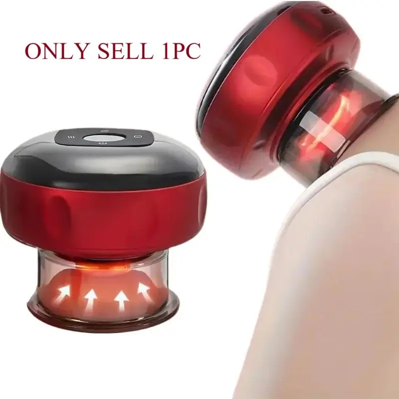Smart Vacuum Cupping Massager, 12-level Electric Heating Massage Cupping Machine, Heating Cupping Instrument, Body Massage Tool, Neck Shoulder Relaxer for Muscle Relaxation, Muscle Massagers