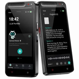 EKD AI Voice Recorder, 80GB Digital Recorder with Unlimited Transcription, Summarize, Translation, Voice-to-Text Recorder Transcriber Supporting 13 Languages, Voice Recorder with Playback for Lectures