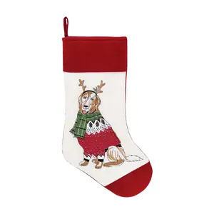 C&F Home Dog Christmas Embroidered Christmas Stocking