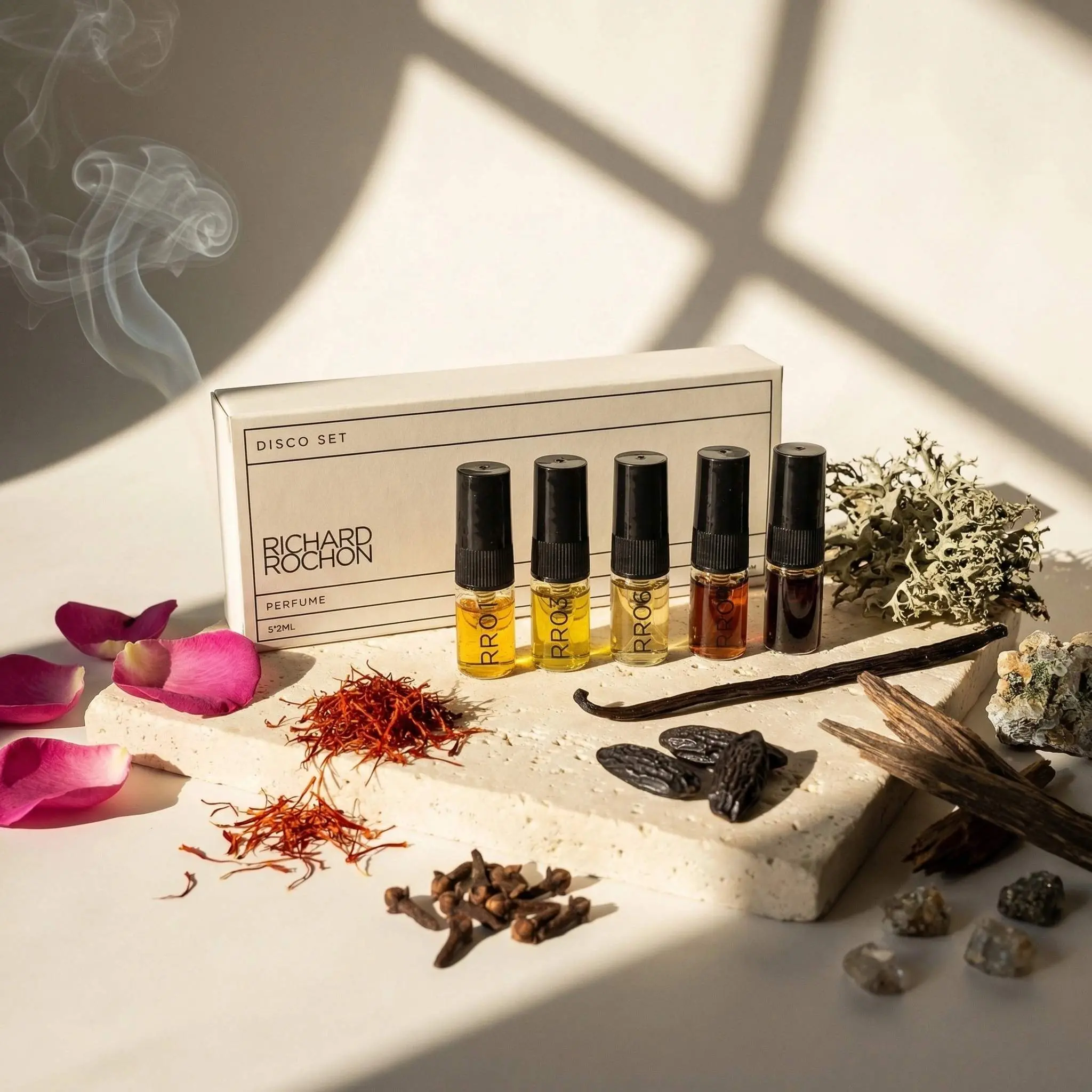 Richard Rochon Disco Kit Track II | Luxury Perfume Discovery Set | 5 x 2ml Fragrance Sampler | Moody & Sexy | Unisex Perfume Gift Set, Try Before You Buy