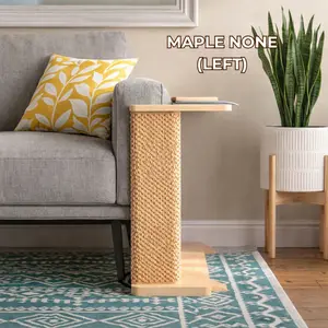 Cat Scratcher Side Table, Modern Cat Scratcher Side Table for Couch Corner, Stylish Cat Scratch Furniture Protector, Wooden Cat Scratching Post for Indoor Cats