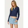 Hadliee Cable Knit Henley Top