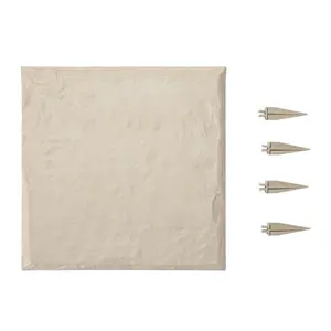 VEVOR Garden Stepping Stones, 4Pcs 15.5 x 15.5 in, Decorative Stepping Stones with Stakes, Weather-Resistant Plastic Pathway Pavers, Smooth Surface, Outdoor Walkway for Lawn Patio Landscape, Beige