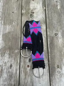 Black Multi Strand wool blend string girth