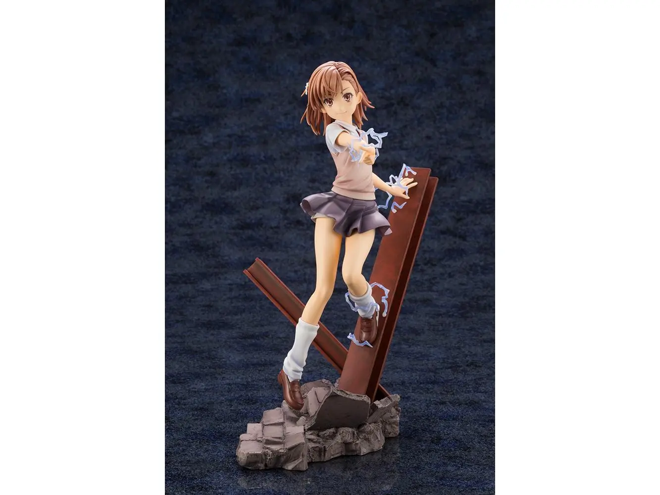 212 MAIN Kotobukiya PP786 A Certain Magical Index II Mikoto Misaka Anime Statue, Phthalate-Free Collectible Figurine with Uniform Skirt & Detailed Pose